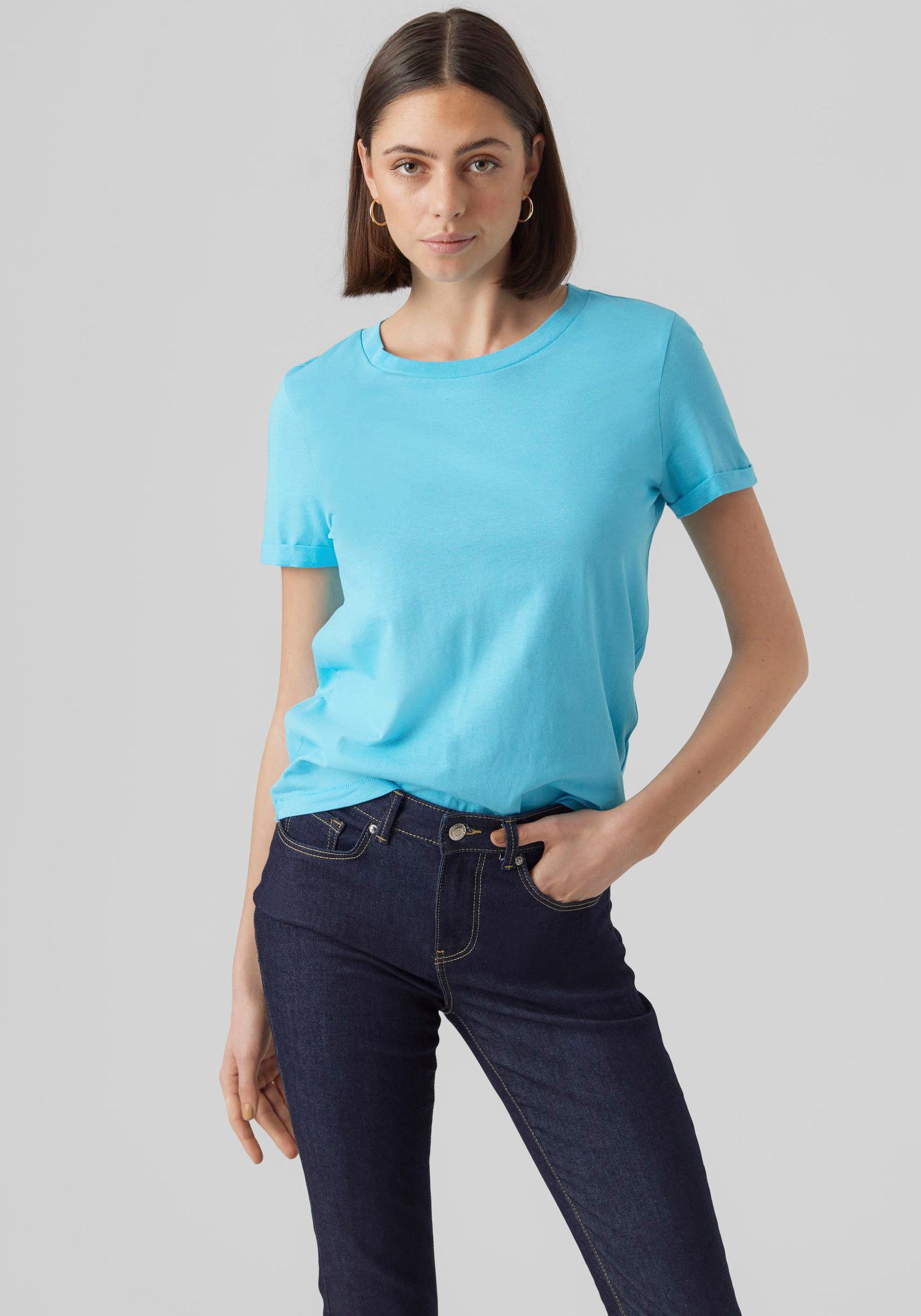 Vero Moda Kurzarmshirt VMPAULA S/S T-SHIRT NOOS Bachelor Button | T-Shirts