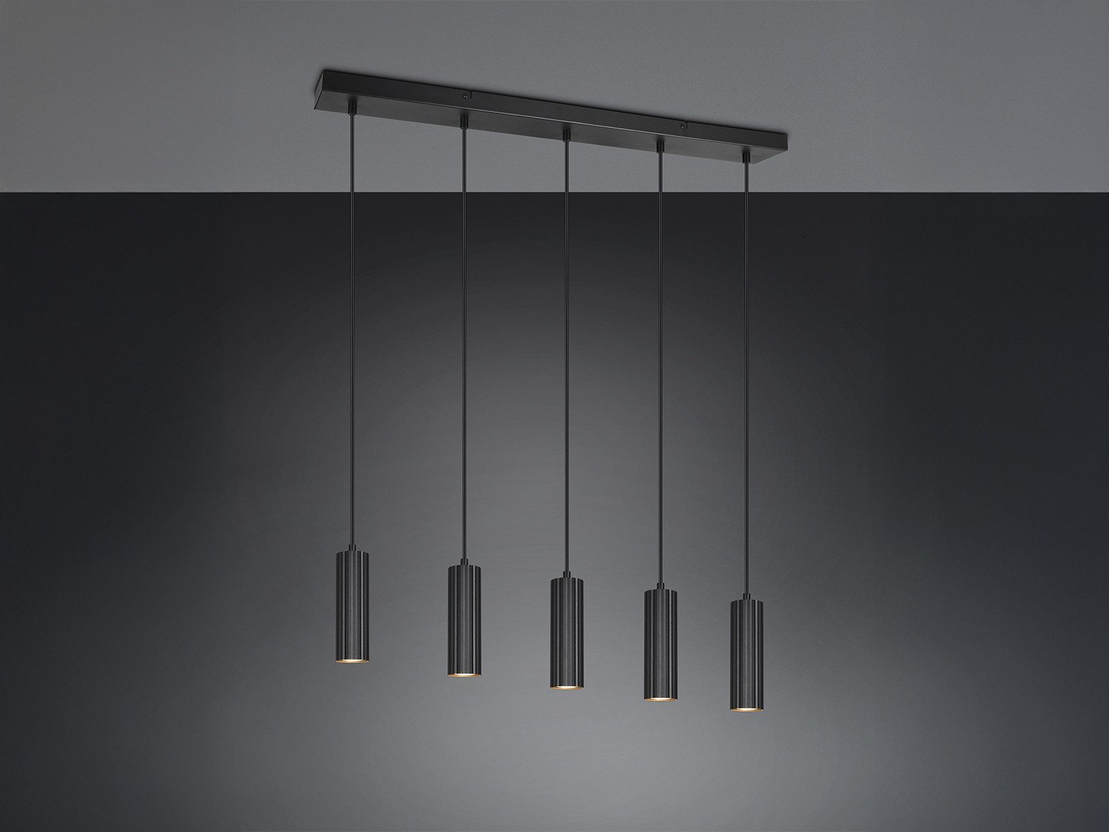 TRIO Leuchten LED Pendelleuchte, Dimmfunktion, LED wechselbar, Warmweiß, mehrflammig aus Metall über Esstisch & Kochinsel hängend, Breite 85cm