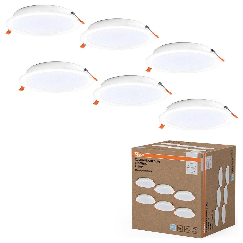 Osram Deckenleuchte OSRAM Essential Downlights 18W 220mm 865 White 4099854478710 LED-Einba