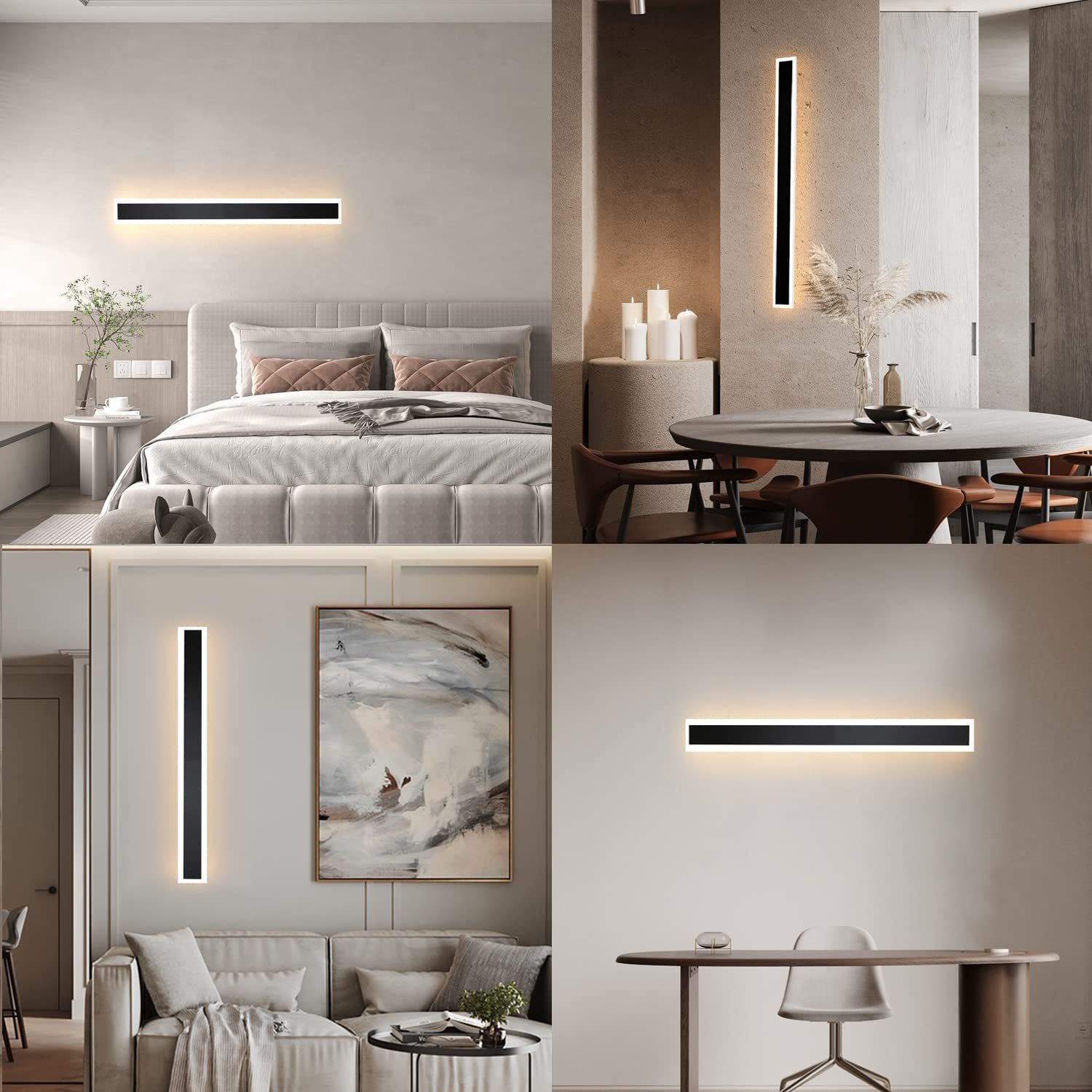 Nettlife LED Wandleuchte Modern Außenlampe 3000K aus Acryl Innen Outdoor, LED fest integriert, Warmweiß, für Flur Schlafzimmer Garten Treppenhaus Terrasse