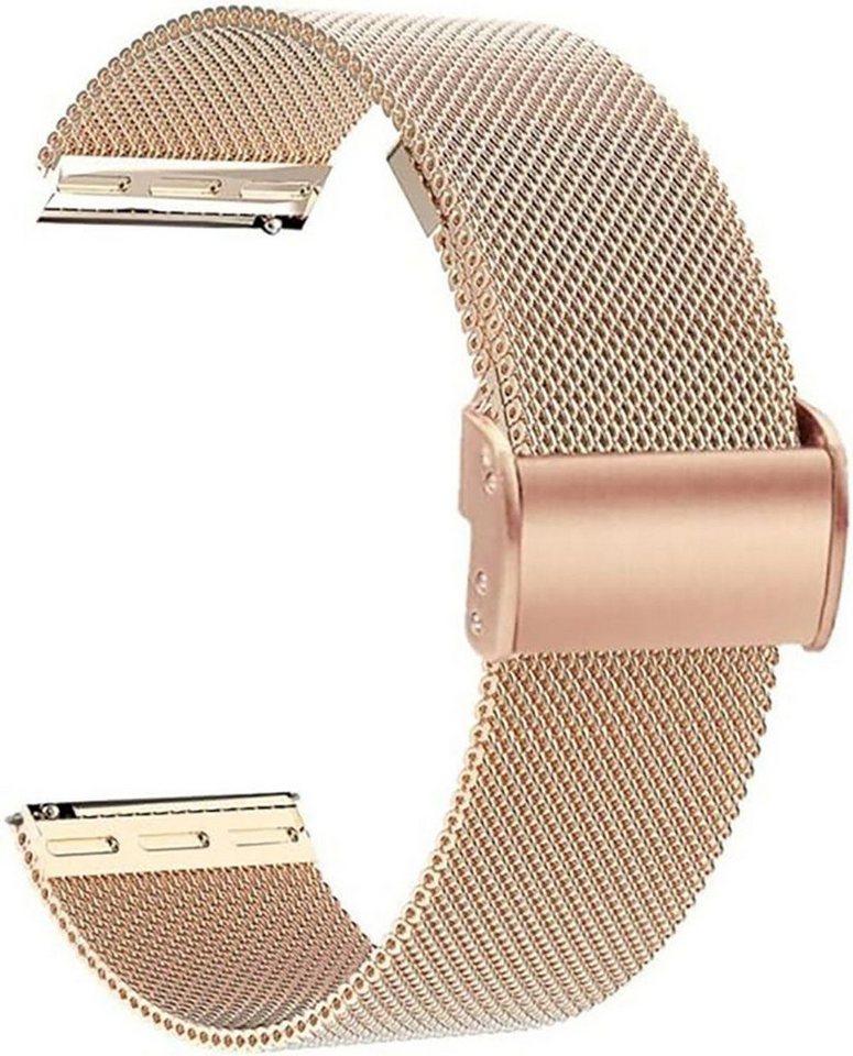 ibettertec Uhrenarmband Uhrenarmband, Ersatz Edelstahl Metallgitterband, Watch Uhren Ersatzband Für Damen Herren 22 mm
