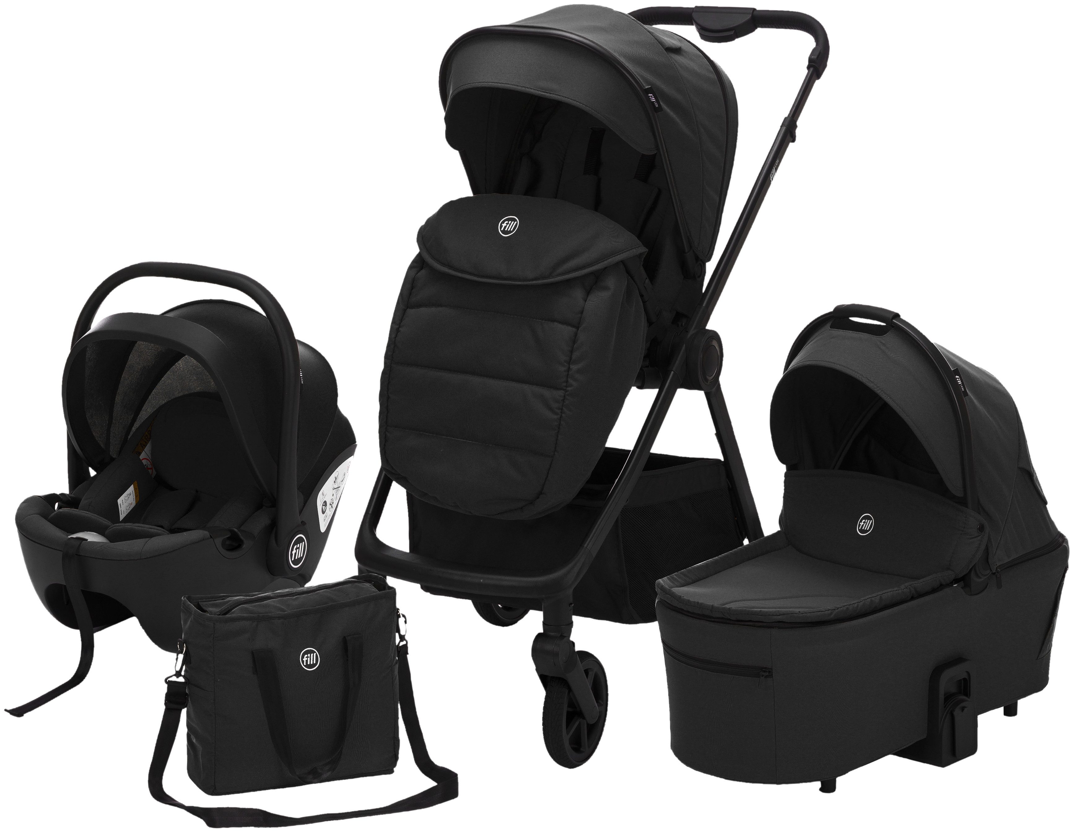 Fillikid Kombi-Kinderwagen Lion, (Set, 5-tlg)