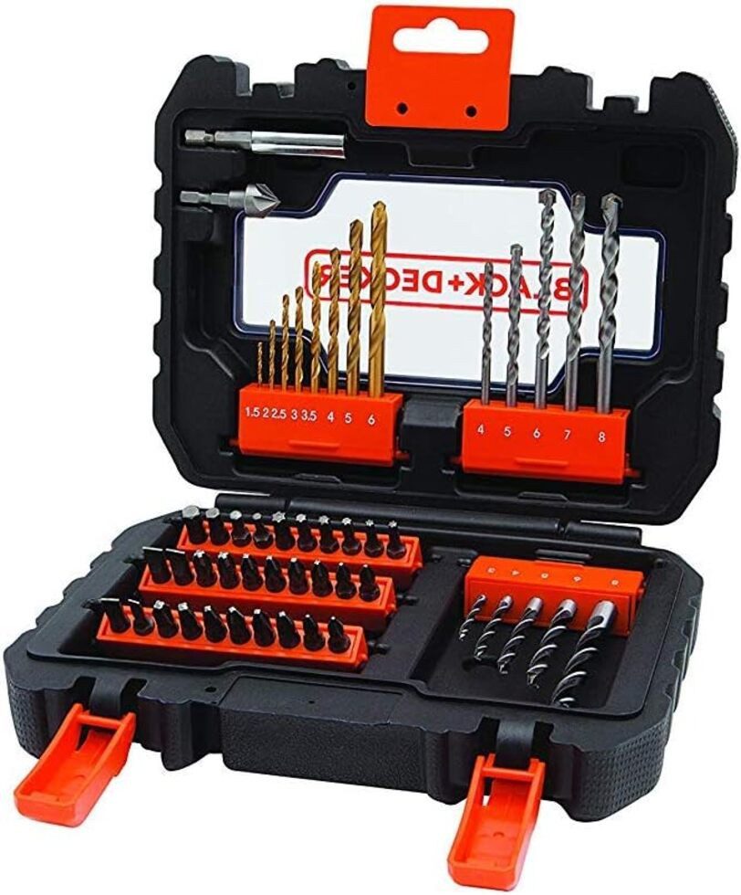 Black + Decker Bohrer- und Bit-Set Bohrer- und Schrauberbit-Set (50-teilig), (1-tlg)