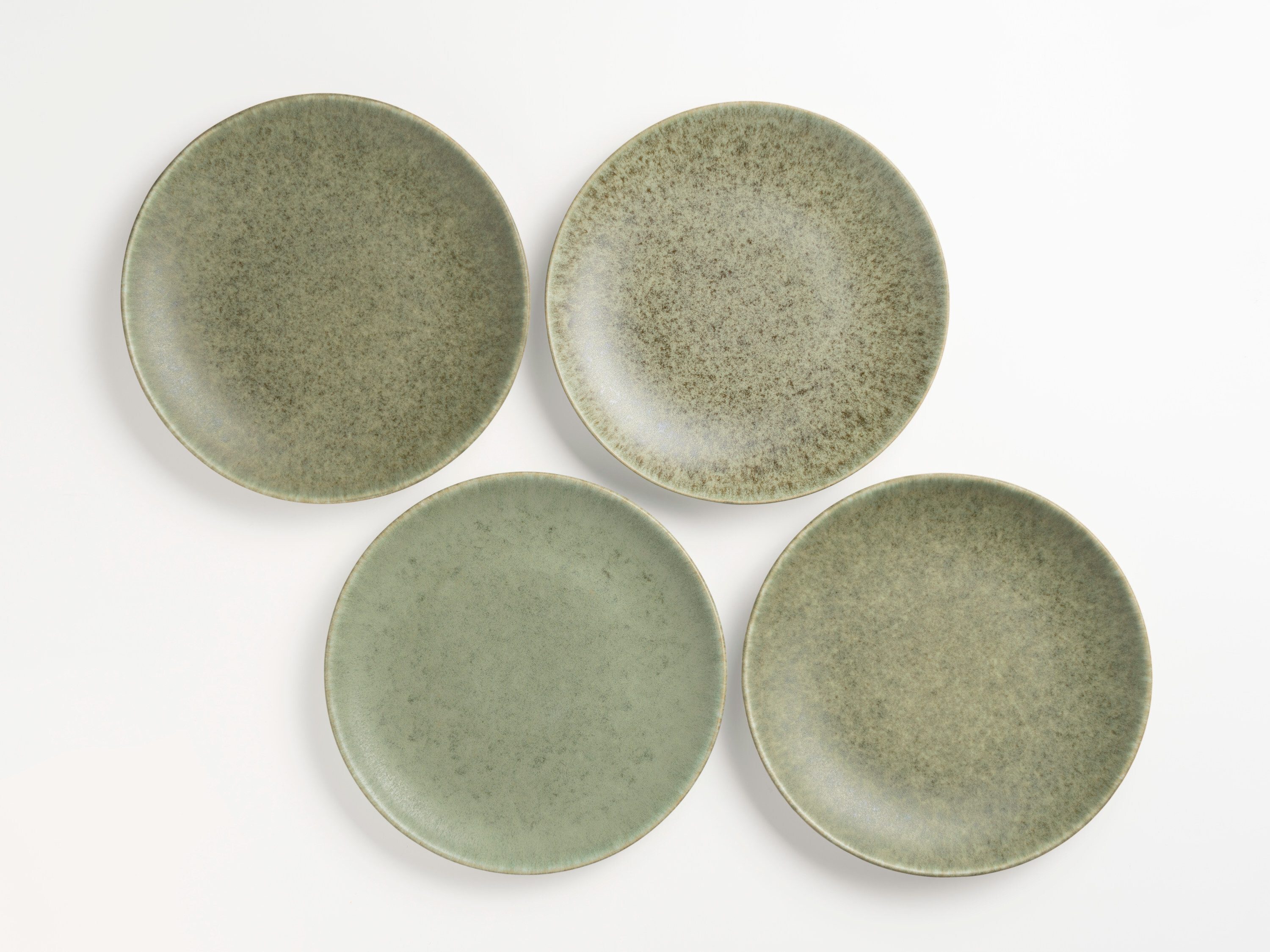 Gipfelstück Teller-Set Moos'N'Stein (4-tlg), 4 Personen, Steinzeug