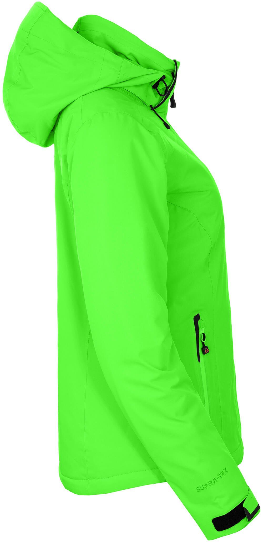 Bergson NICE Skijacke, grün Damen 20000 mm wattiert, Kurzgrößen, Skijacke Gecko Wassersäule,