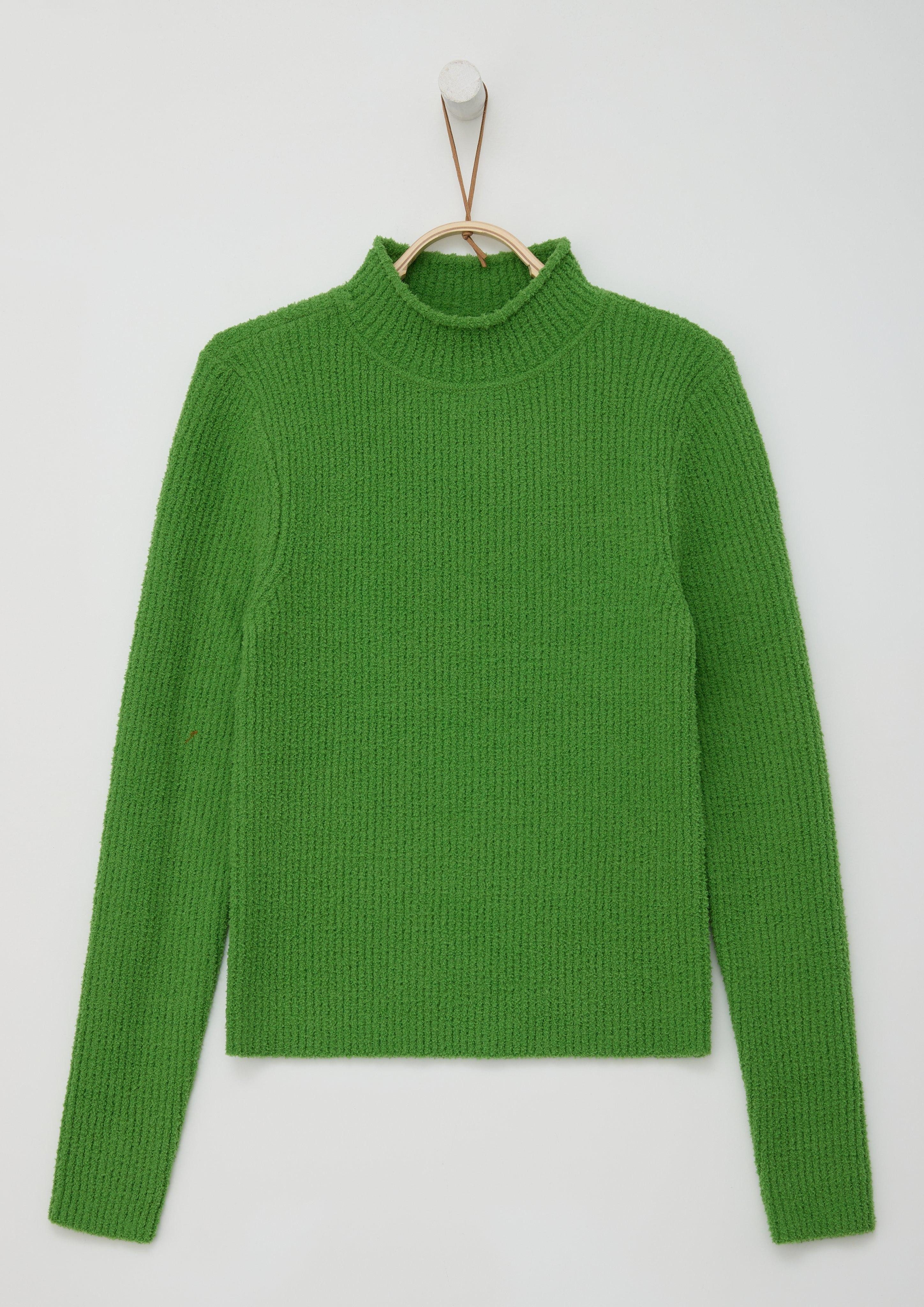 Strickpullover Gerippter Strickpullover im Slim Fit