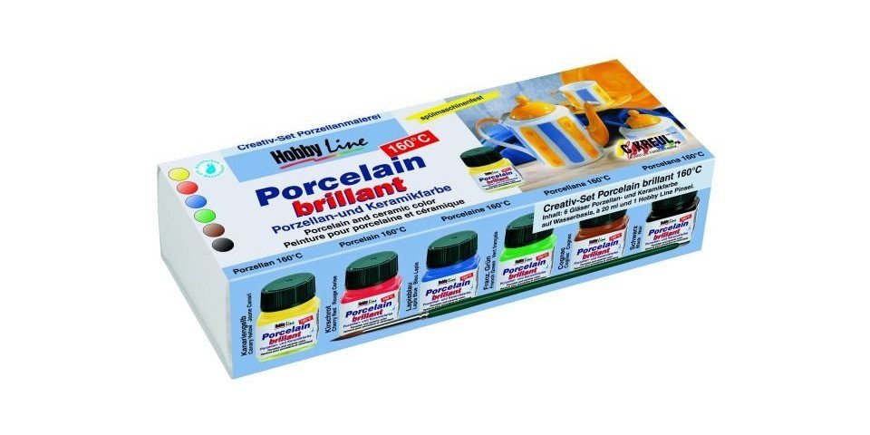 Kreul Porzellanfarbe Kreul Glass & Porcelain Classic 6er Set je 20 ml günstig online kaufen