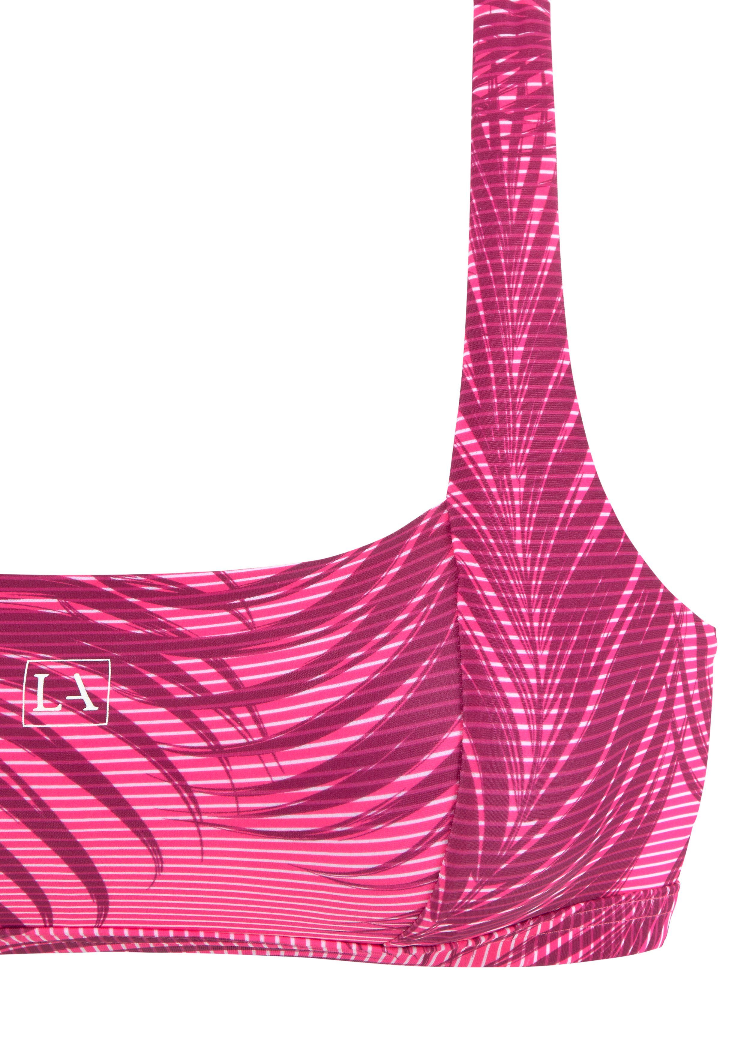 LASCANA ACTIVE Bustier-Bikini-Top Coal, im Mustermix günstig online kaufen