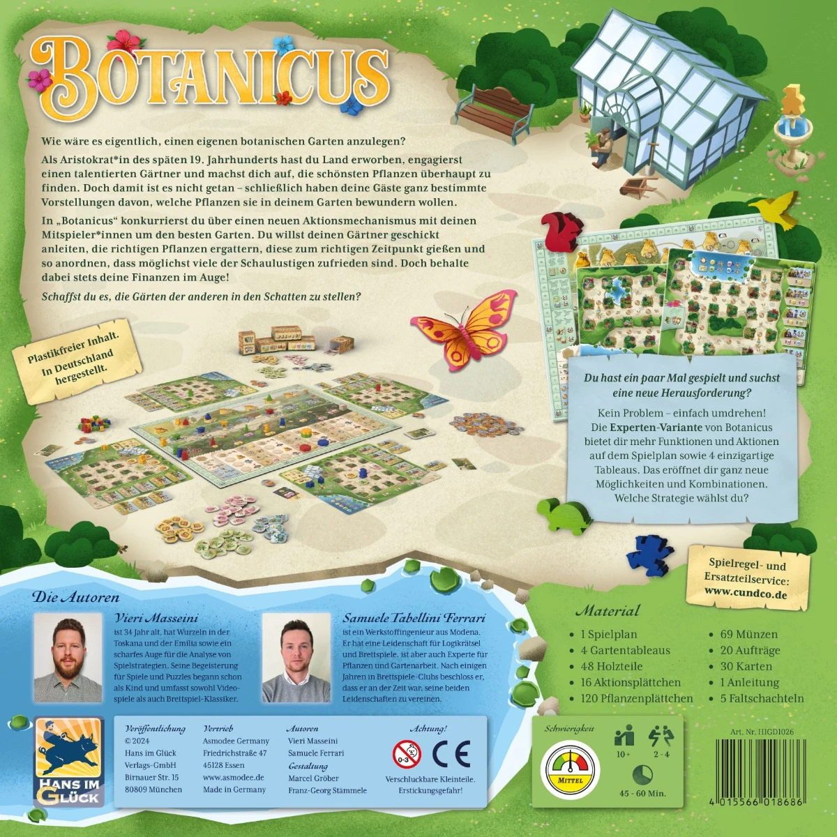 Hans im Glück Spiel Familienspiel Strategiespiel Botanicus HIGD1026