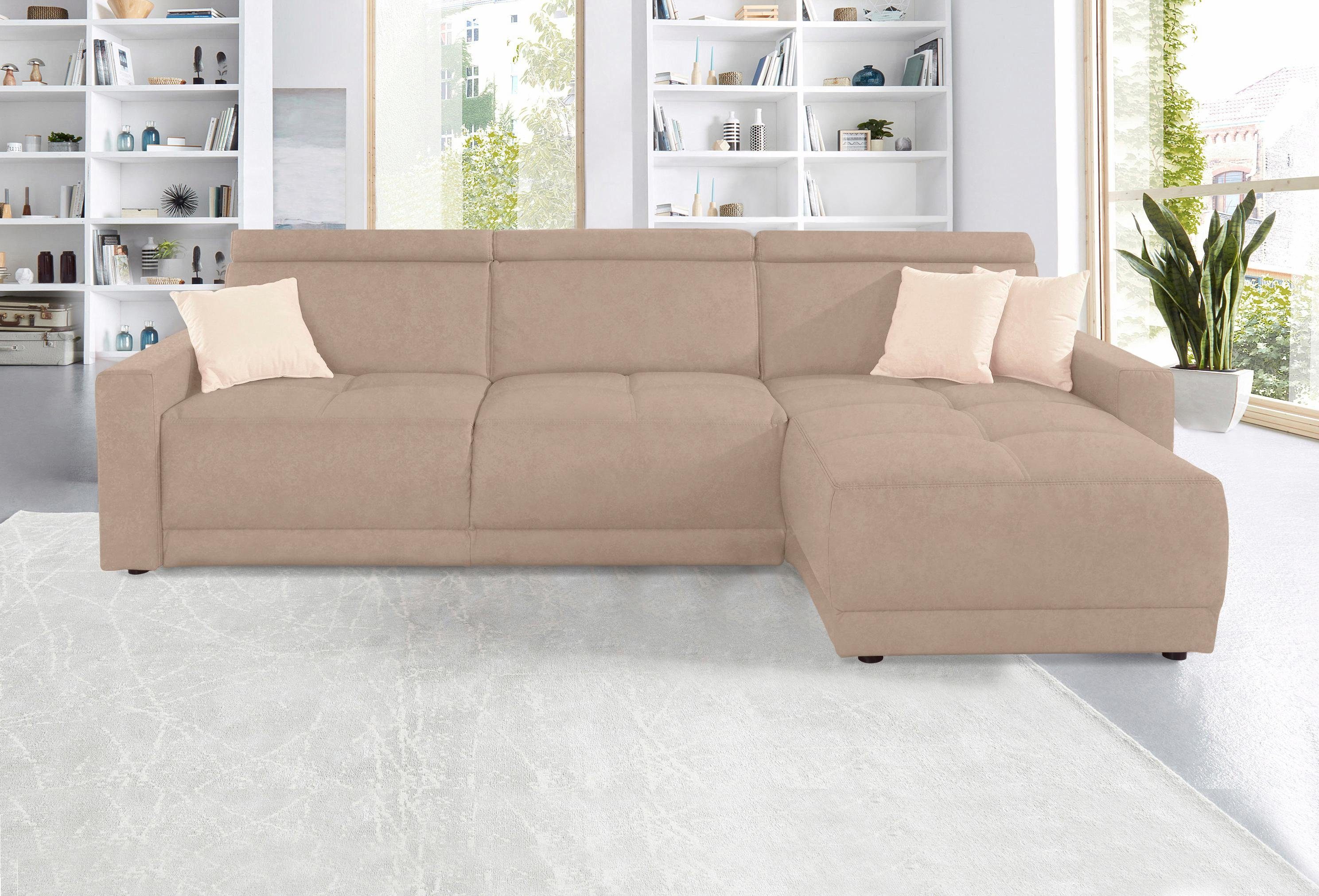 DOMO collection Ecksofa "Ava mit moderner Sitzheftung & toller Doppelnaht, günstig online kaufen