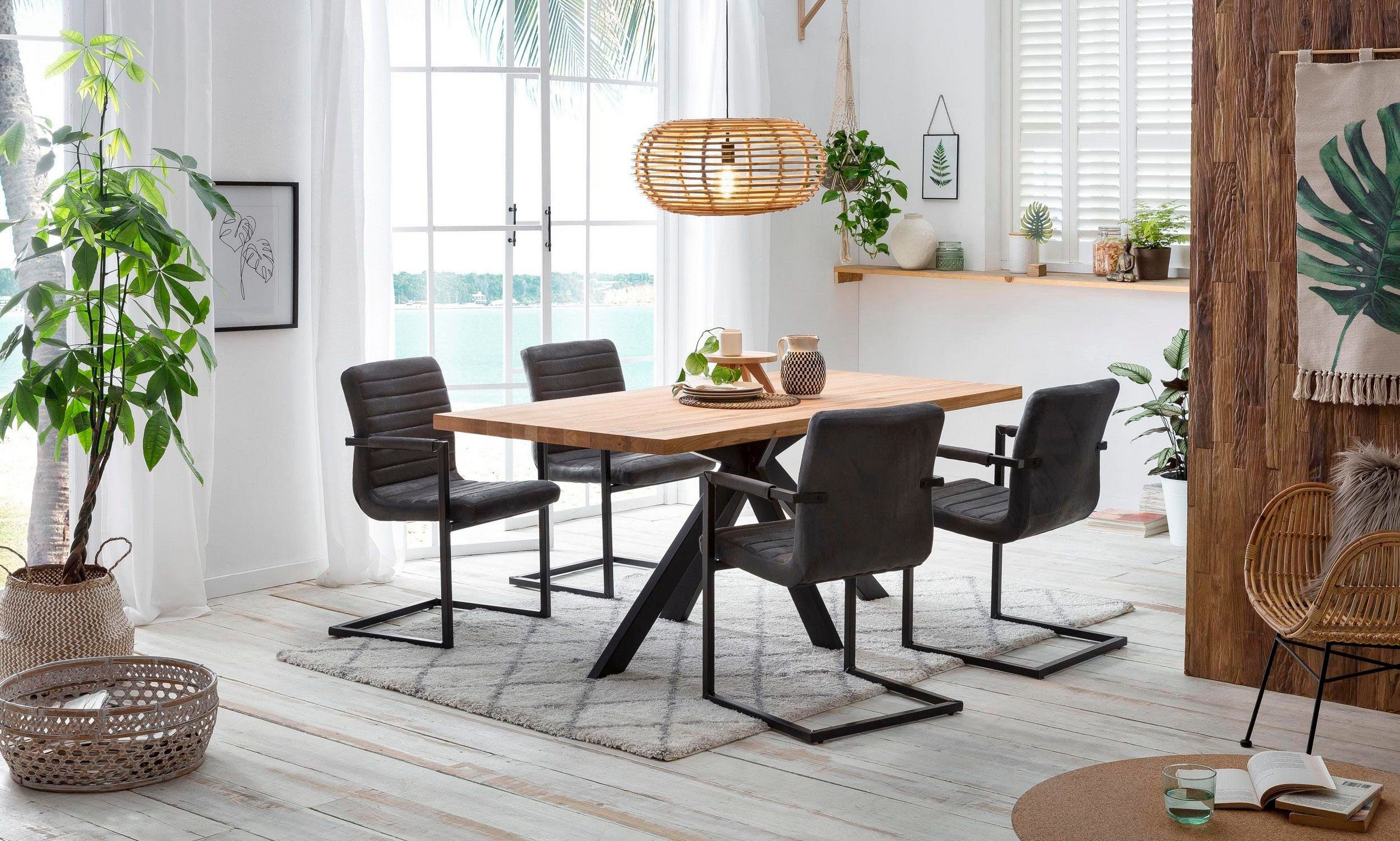Home affaire Esstisch New York, mit modernem Spider Gestell