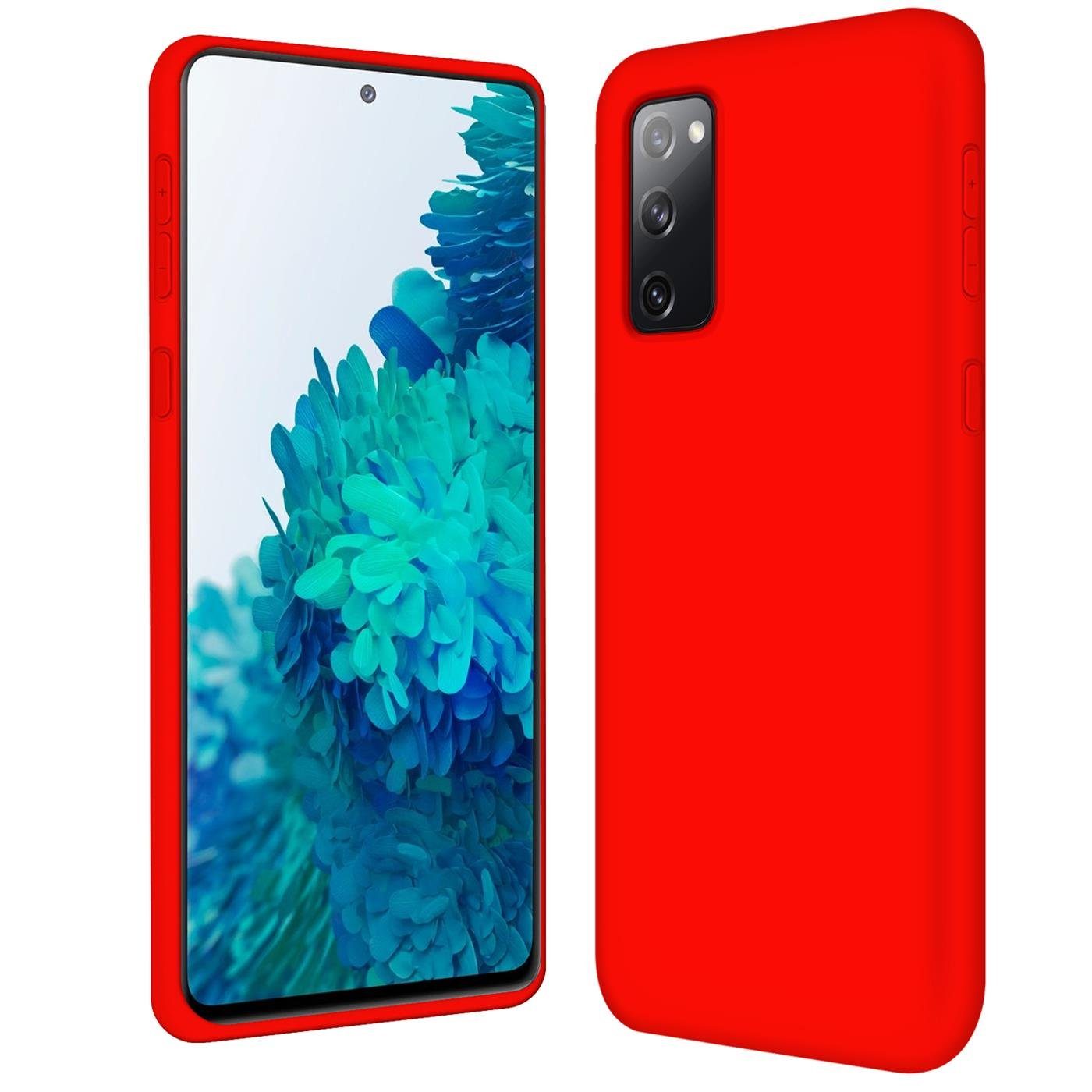 CoolGadget Handyhülle Silikon Case für das Samsung Galaxy S20 FE Slim TPU Cover 6,5 Zoll, Weiche Schutz Hülle mit Innen Fleece aus Stoff Handy Tasche