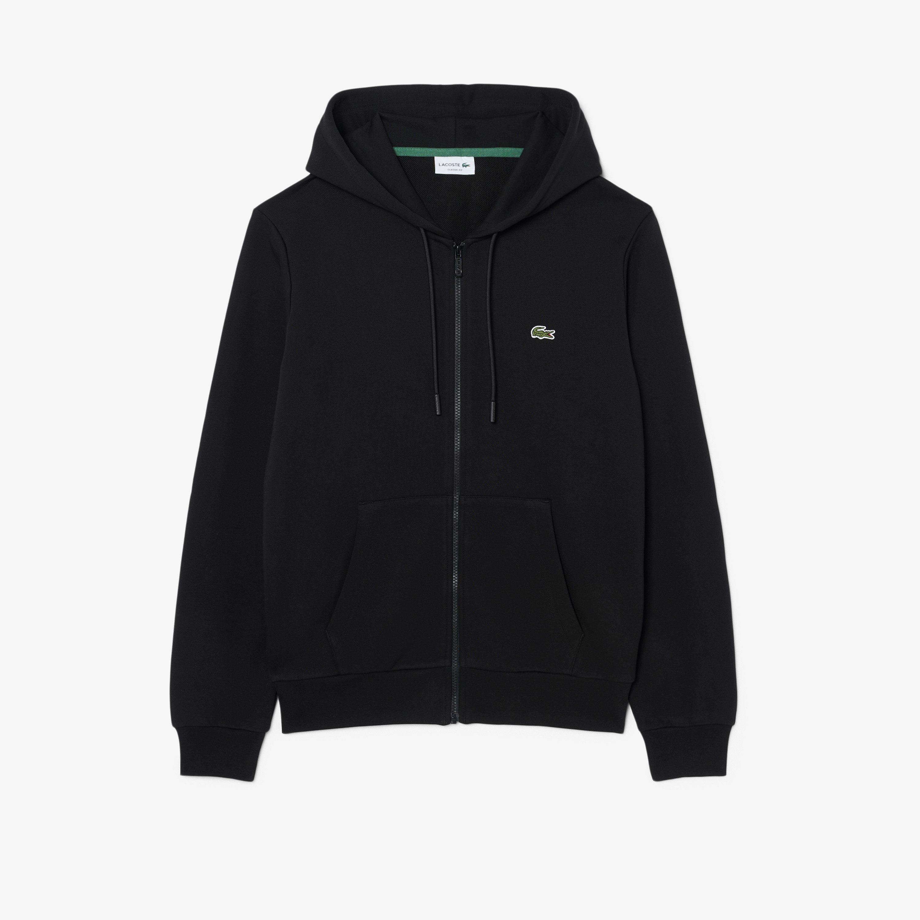Lacoste Kapuzensweatjacke Classic Fit, reine Baumwolle, gesticktes Krokodil auf der Brust