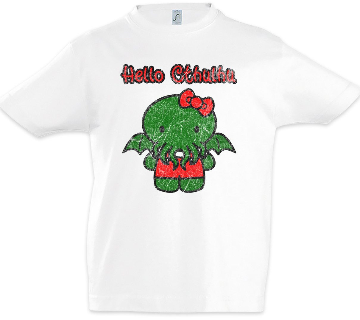 Print-Shirt Hello Cthulhu Kinder T-Shirt Wars Horror Arkham H. P. Lovecraft