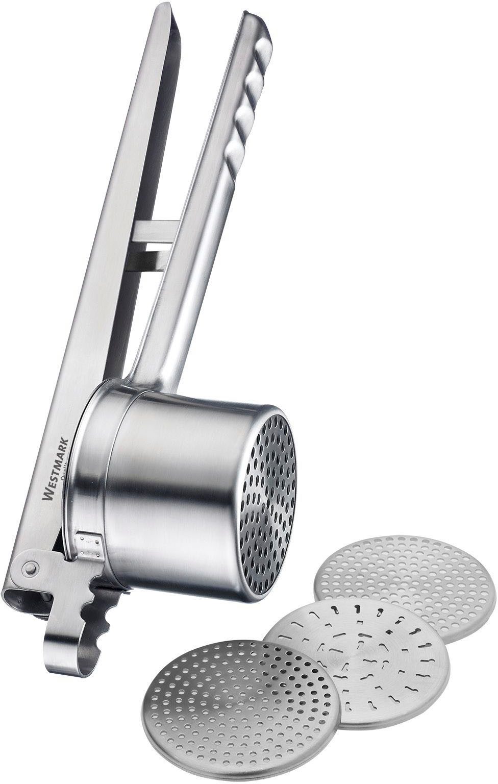 WESTMARK Kartoffelpresse Quadro, Edelstahl 18/10, mit 4 Lochscheiben