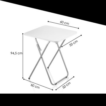 Zilan Klapptisch ZLN-8611 (Packung, 1-St), faltbar,platzsparend,Stahlgestell,qualitativ hochwertige Dekorplatte