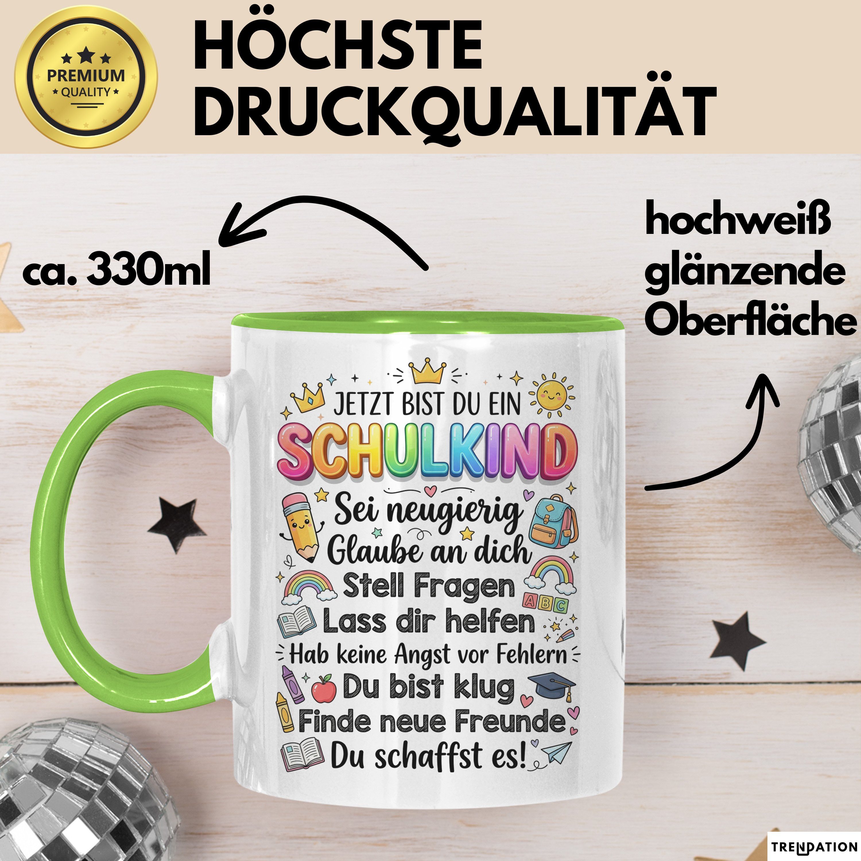 Trendation Tasse Einschulung Tasse Geschenk Jetzt Bist Du Ein Schulkind Geschenkidee Ge, Keramik
