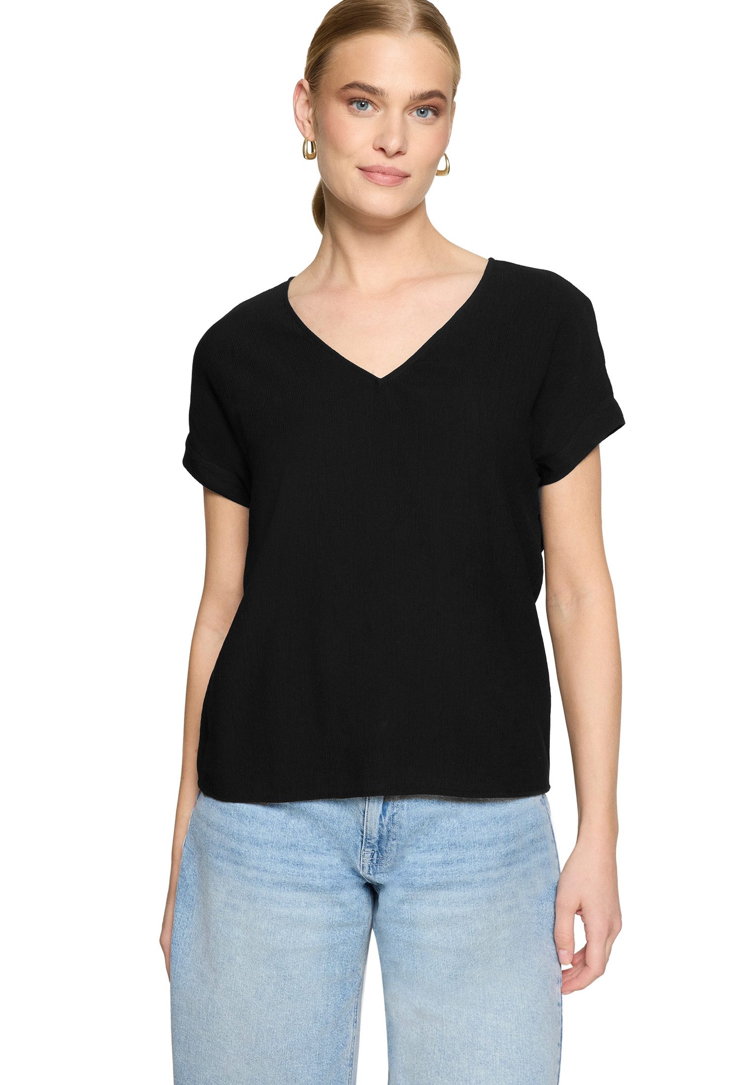 Zero Schlupfbluse Damen kurzarm