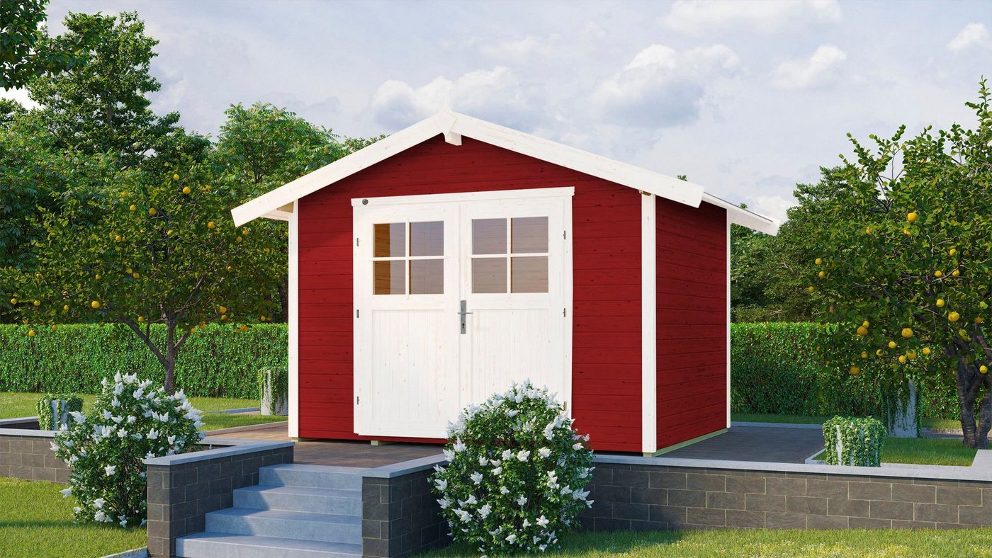Thumbnail - weka Gartenhaus 122 Gr.3 schwedenrot, BxT: 380x239 cm