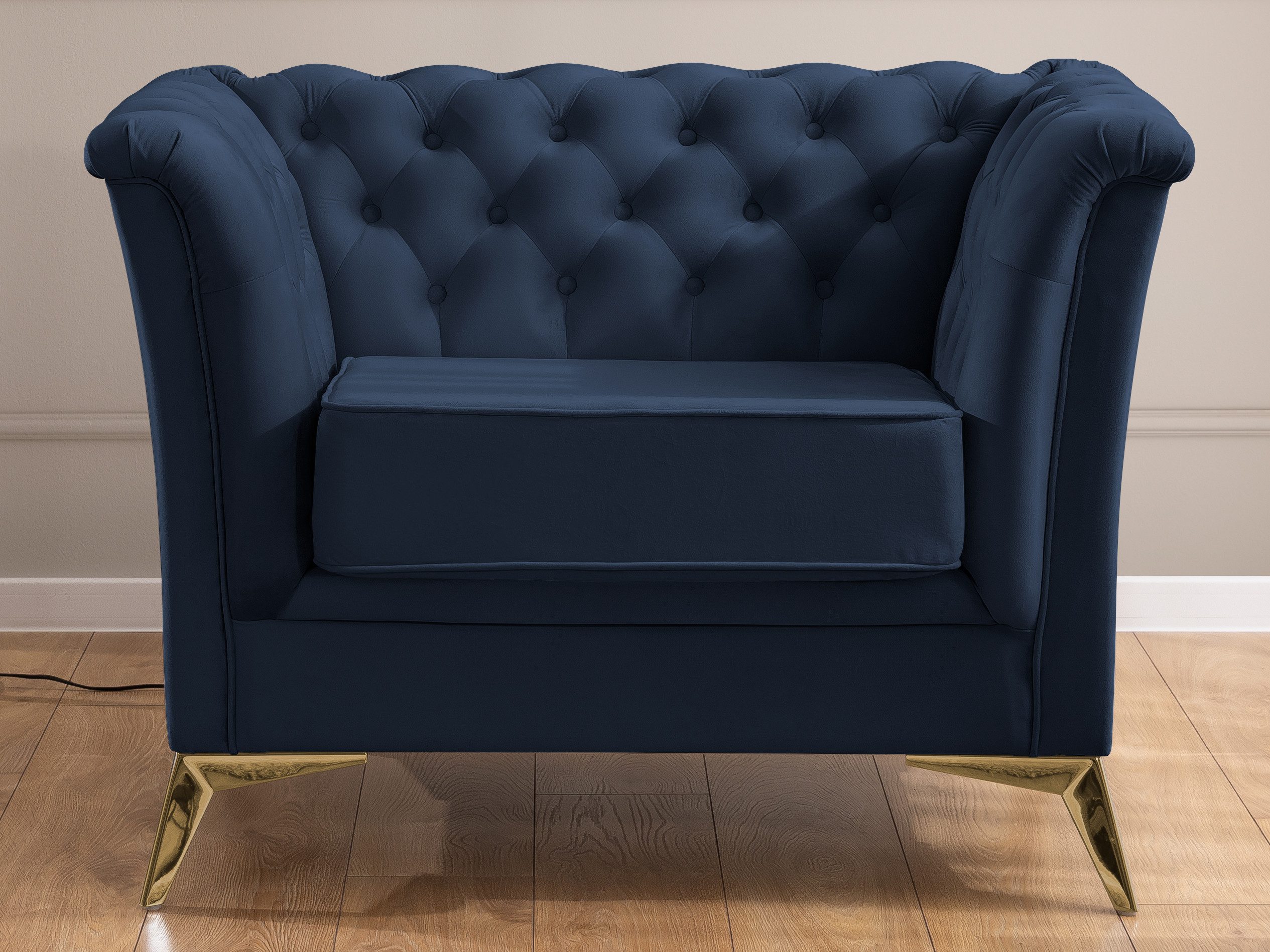 S-Style Möbel Chesterfield-Sessel Whitby aus Samt günstig online kaufen