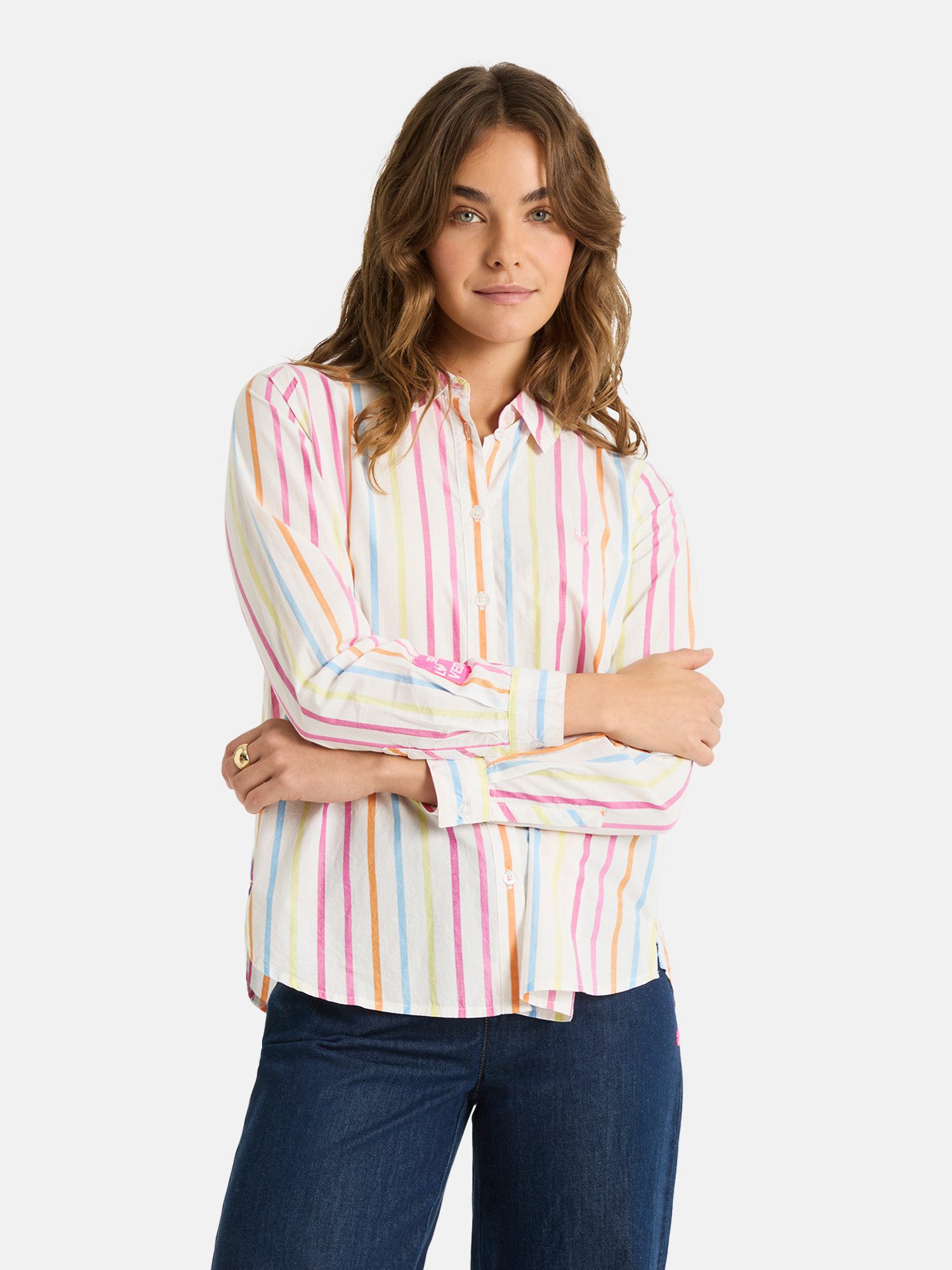 Lieblingsstück Hemdbluse LisaL mit gestickten Details, Seitenschlitze günstig online kaufen