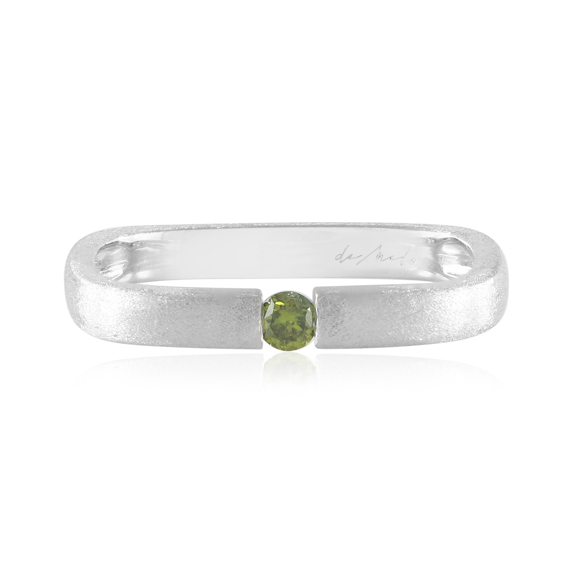 Cavill Diamantring Cavill Silberring 925 Sterling mit grünem 0,054 ct Diamant Damen (1-tlg)