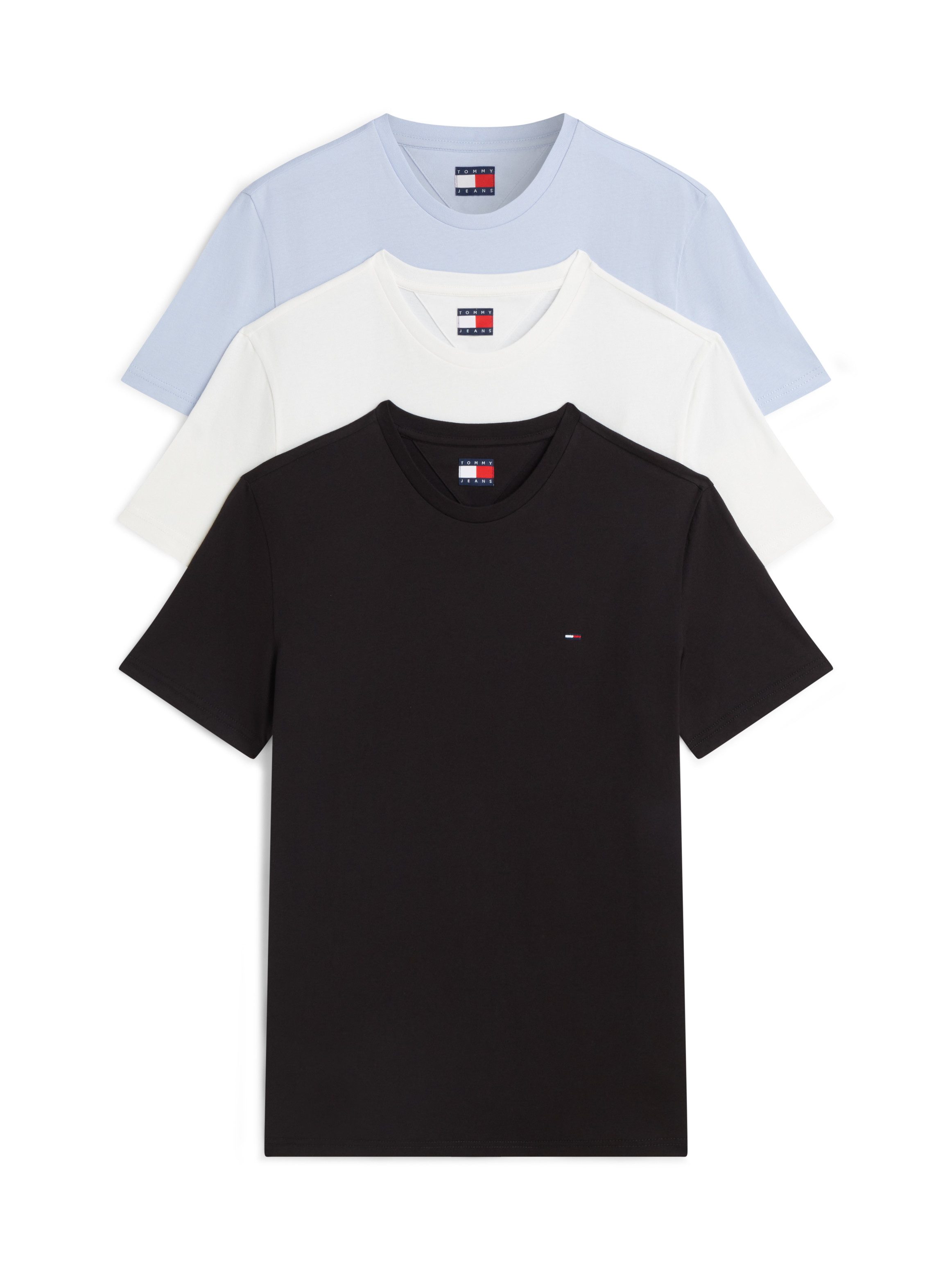 Tommy Jeans T-Shirt TJM EXTRA SLIM 3 PACK (Packung, 3-tlg) Mit Rundhalsauss günstig online kaufen