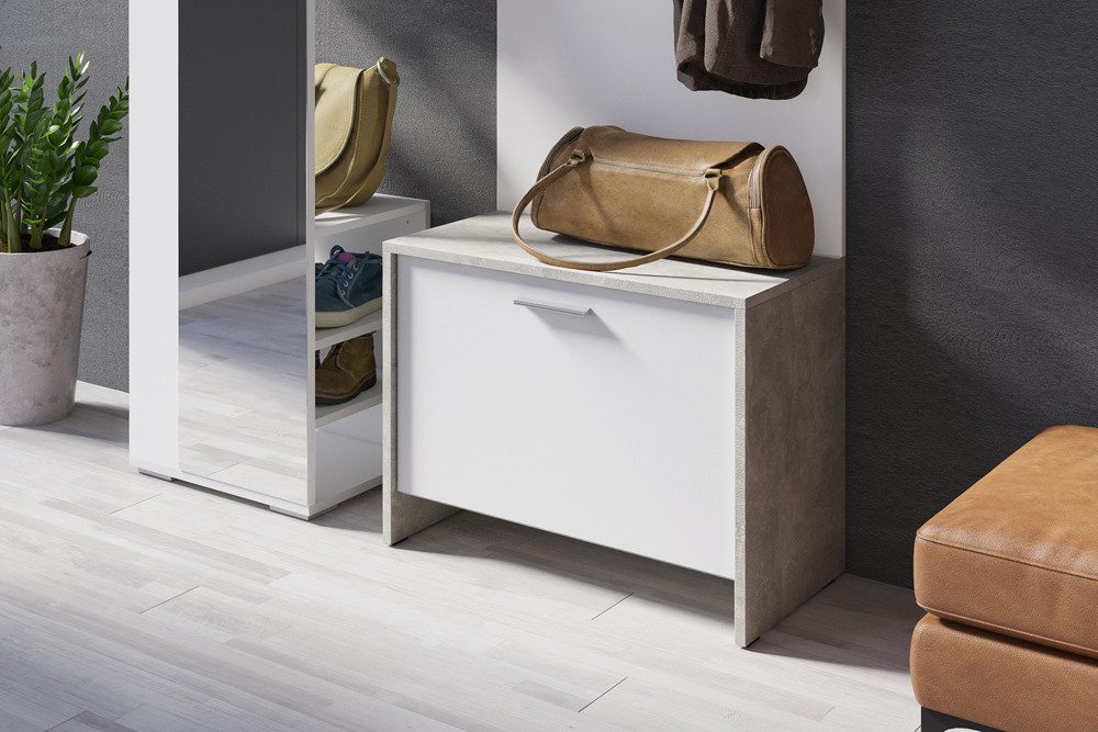 riess-ambiente Schuhschrank BENNO 60cm weiß-grau – günstig online kaufen