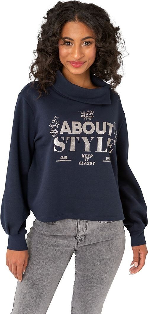 Sweatshirt G27-7133 mit sportiven Kragen