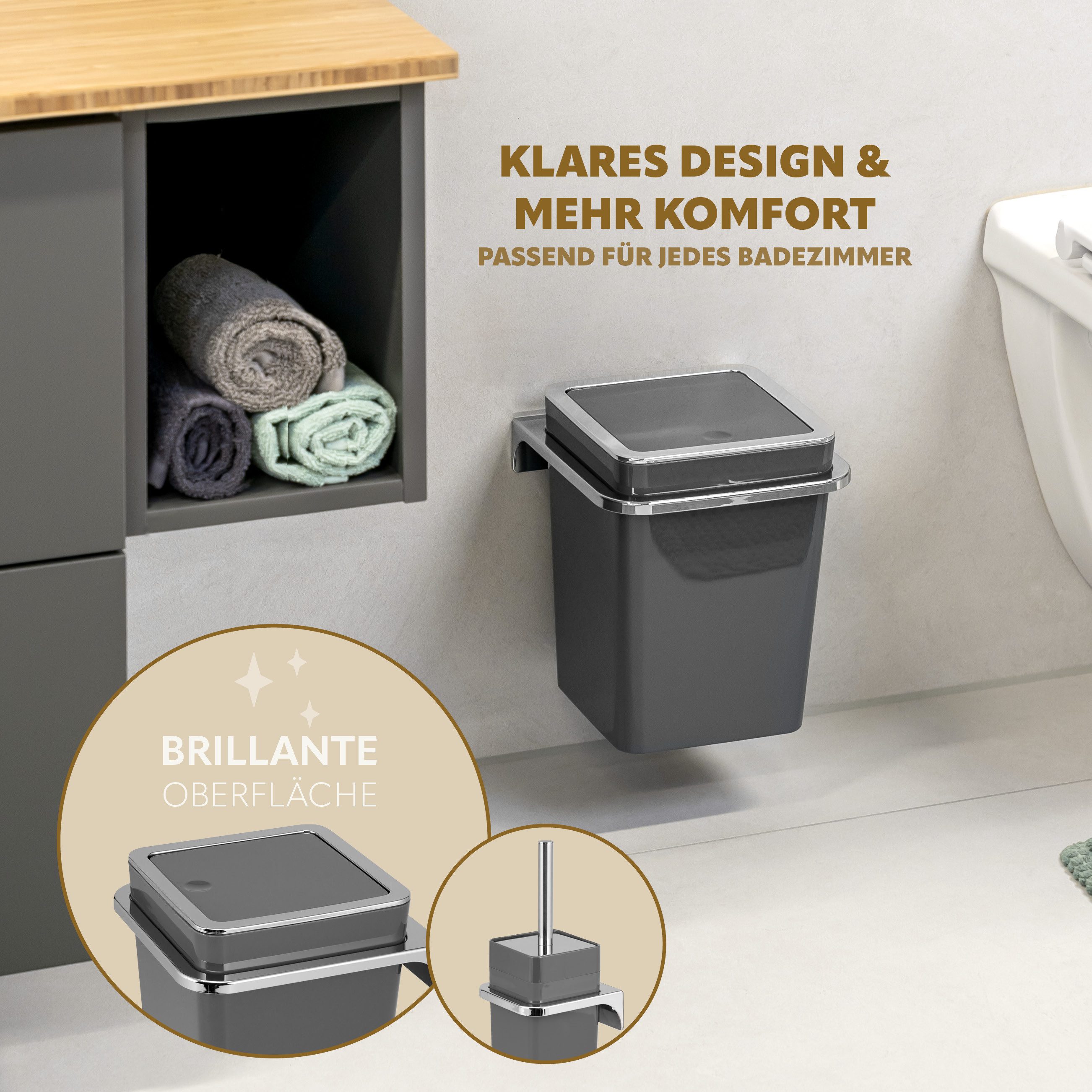 bremermann Badaccessoire-Set Badezimmer-Set, Zubehör-Set 2-tlg., Kunststoff günstig online kaufen