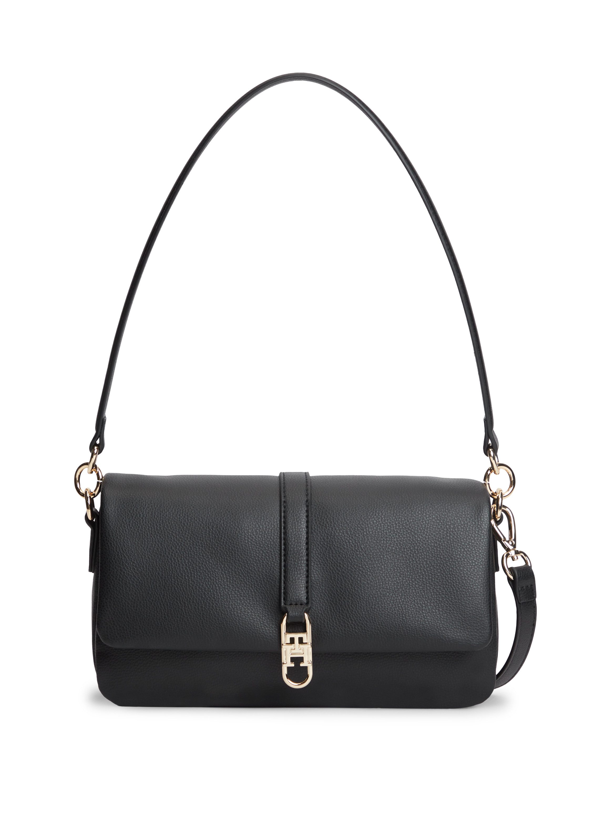 Tommy Hilfiger Umhängetasche TH LIBRE CONV FLAP CROSSOVER, Damen Handtasche, Schultertasche mit TH-Logo Verschluss