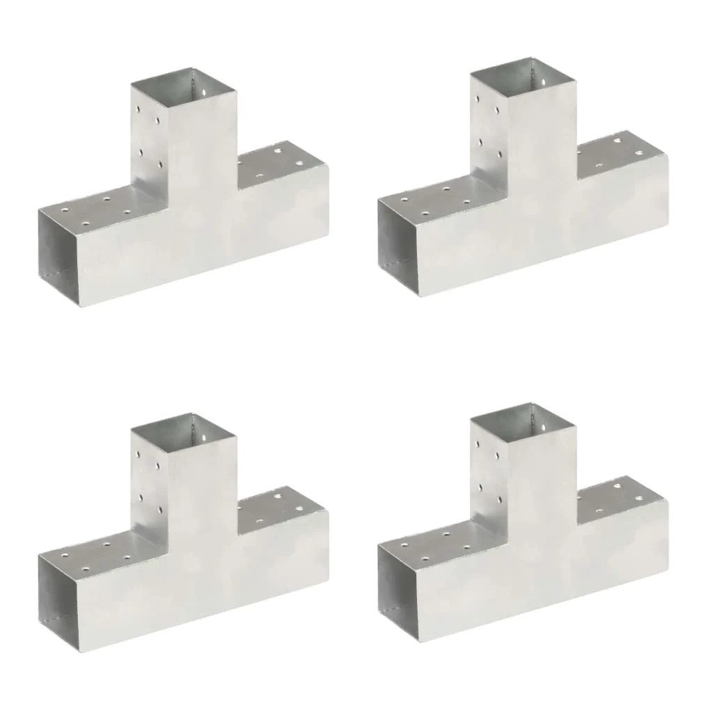 Vellora Profil-Eckverbinder Pfostenverbinder 4 Stk. Verzinktes Metall 71 x 71 mm, für Eckverbindung, (4-St., T-Form, Y-Form, X-Form), Feuerverzinkt