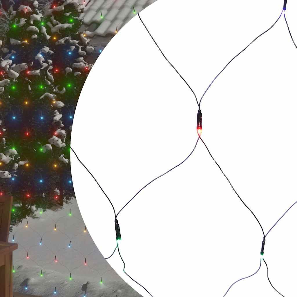 vidaXL Lichterschlauch Weihnachts-Lichternetz 4x4 m 544 LED Bunt Indoor Outdoor