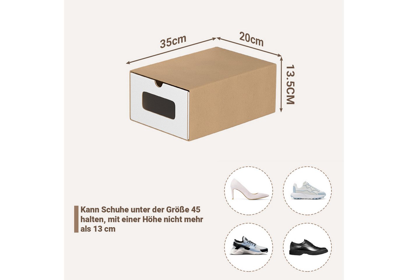 Thumbnail - Clanmacy Schuhbox 10/20X Schuhboxen Boxen stapelbar mit Sichtfenster Schuhe Spielzeug (10 St)