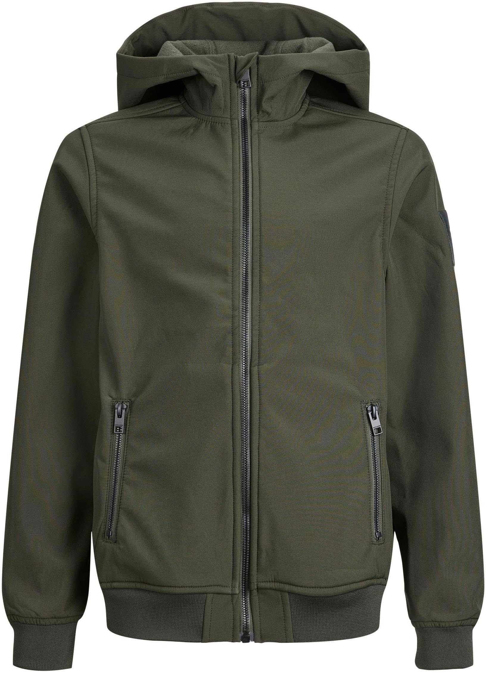 Jack & Jones JNR SN Junior HOOD Rosin Softshelljacke SOFTSHELL JJEBASIC