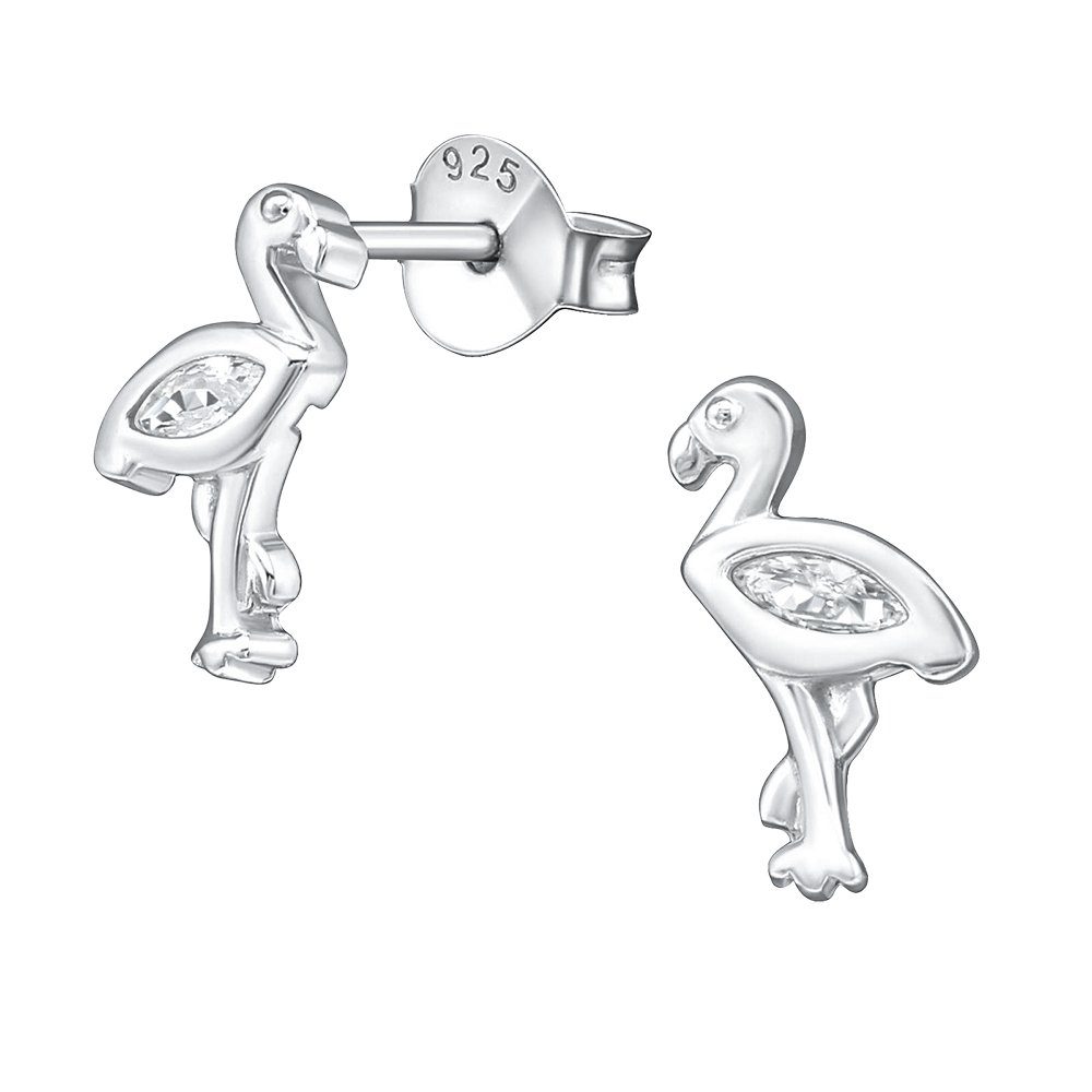 Paar silber Ohrstecker Zirkonia FLAMINGO (Ohrstecker) YORK ALEXANDER