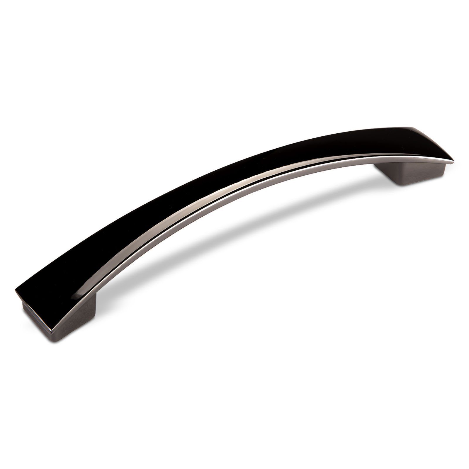 SO-TECH® Möbelgriff Bügelgriff NURIA BA 160 - 320 mm - incl. Schrauben, Lochabstand 160 mm Chrom schwarz - inkl. Schrauben