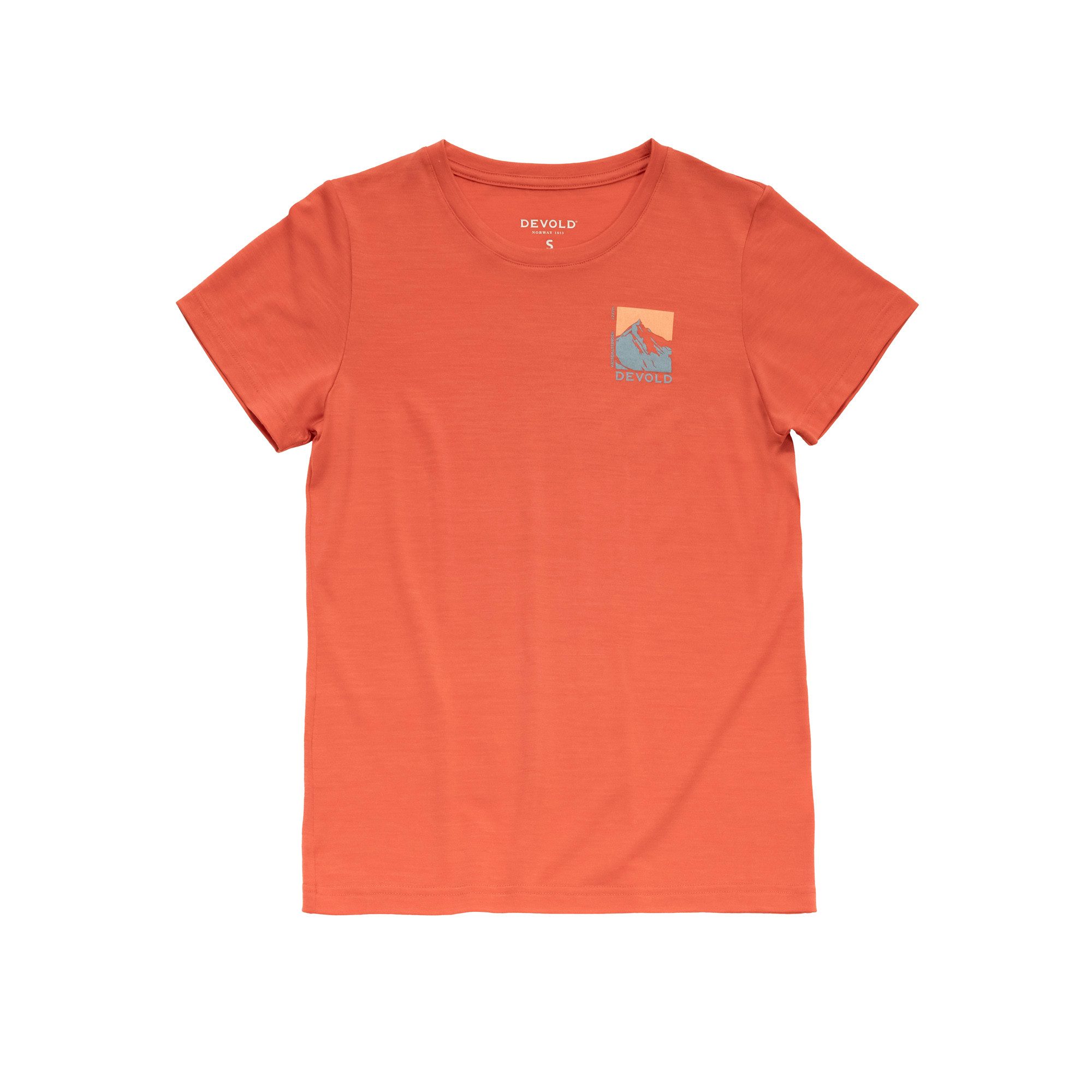 Devold Funktionsunterhemd CLASSIC "SUMMIT" Damen Merino T-Shirt orange