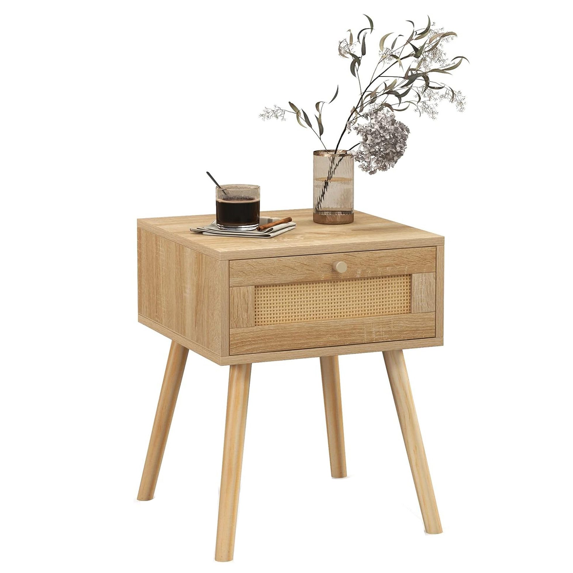 KOMFOTTEU Nachttisch Beistelltisch, mit Schublade, 40 × 40 × 55 cm günstig online kaufen