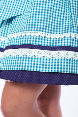 Krüger Madl Dirndl Miracle, Blau Weiß 50cm