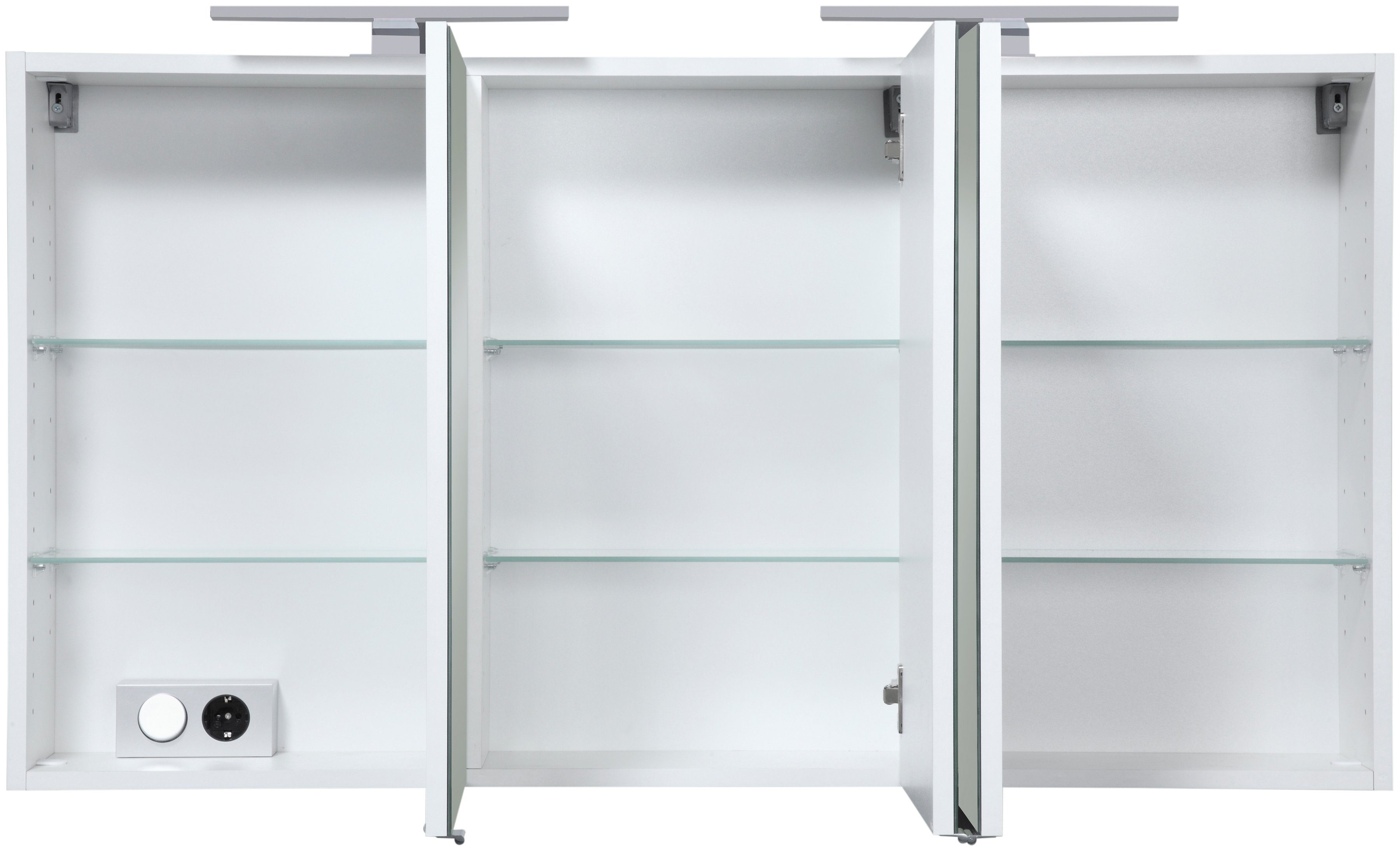 welltime Spiegelschrank Malibu Breite 120 cm, mit Spiegeltüren und Softclose-Funktion
