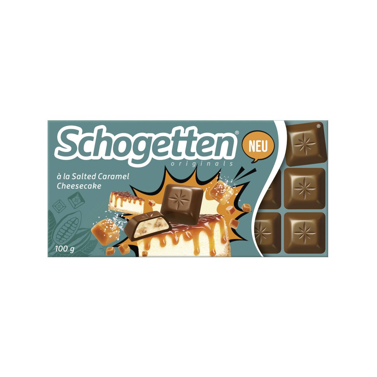 Schogetten Schokolade, Trumpf Schogetten à la Salted Caramel Cheesecake Milchschokolade 100g
