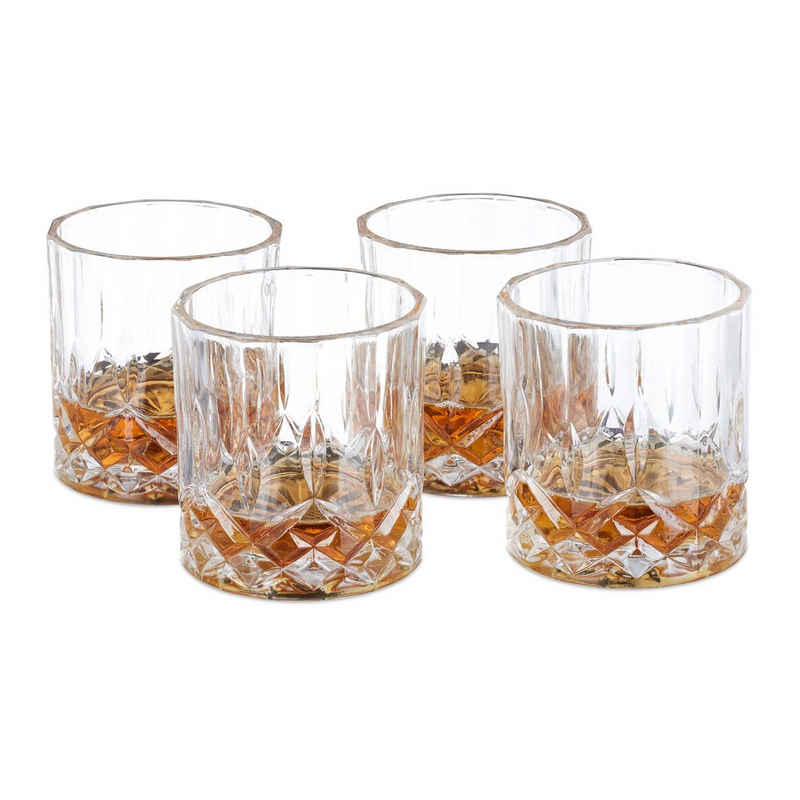 relaxdays Whiskyglas Whisky Gläser 4er Set, Glas