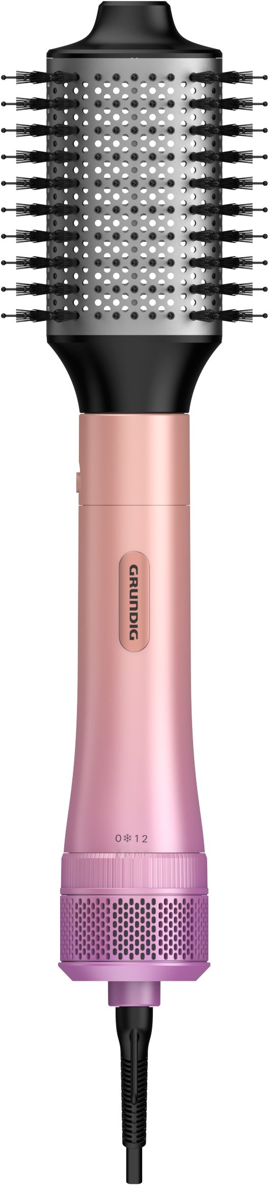 Grundig Warmluftbürste HS 6482, 1200W Warmluftstyler mit Arganöl-Keramik & Ionenfunktion lila