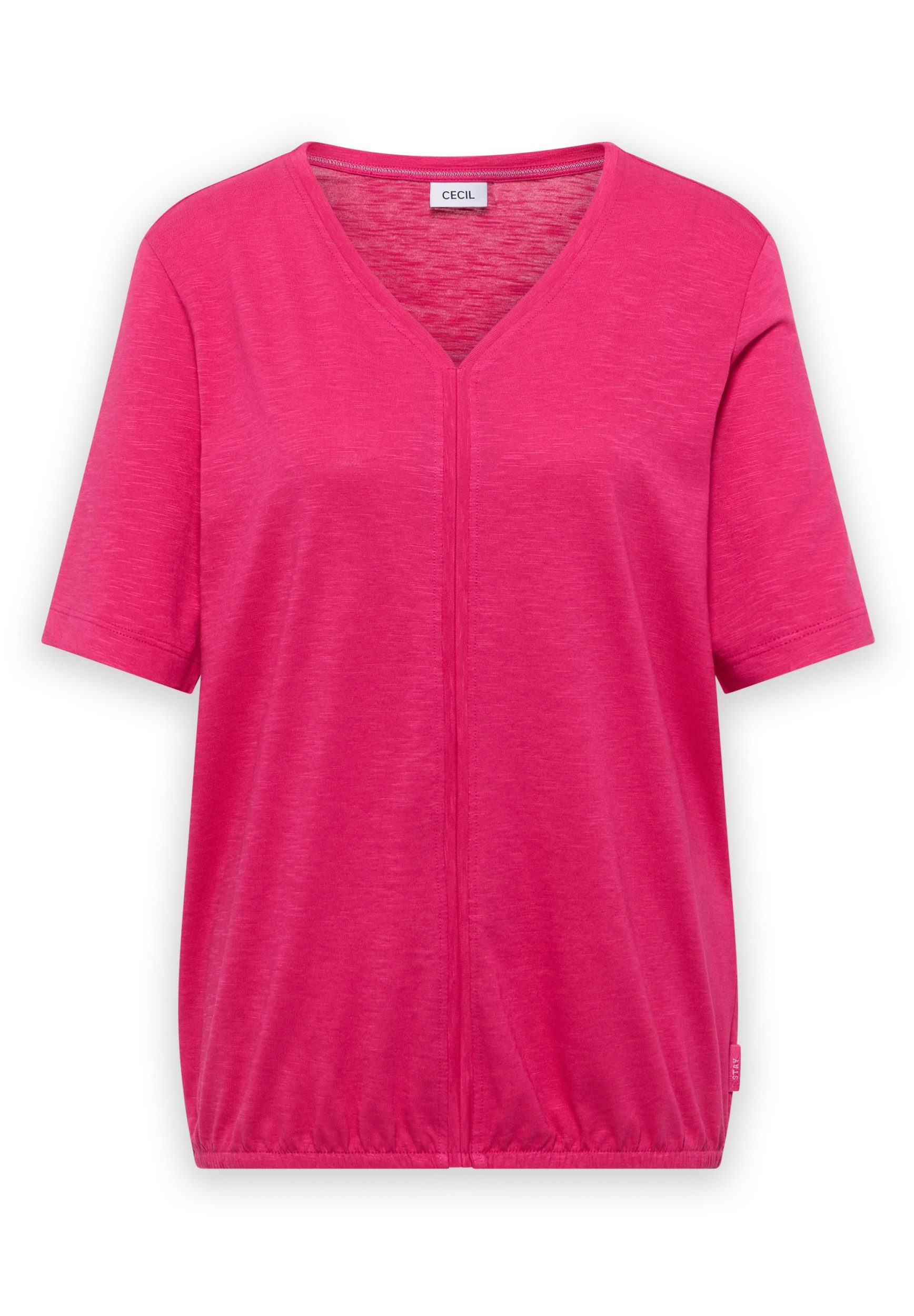 CECIL Kurzarmshirt Solid V-Neck Tunic günstig online kaufen