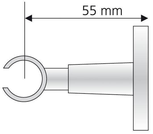 Liedeco Deckenträger für Gardinenstangen, Gardinenstangen, (1-St), für Gardinenstangen Ø 16 mm – Bild 2 von 4