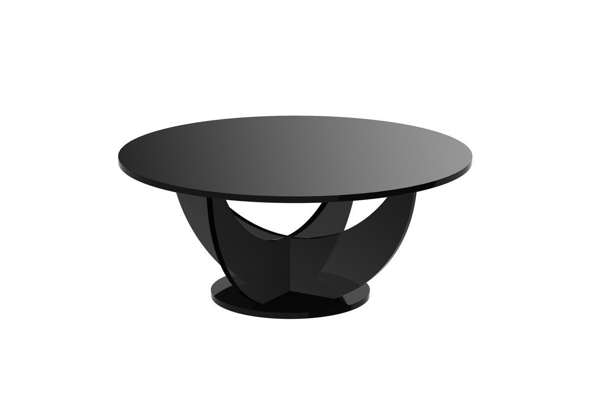 Couchtisch Design HRC-111 Hochglanz Wohnzimmertisch Rund Tisch 100 cm x 45 cm