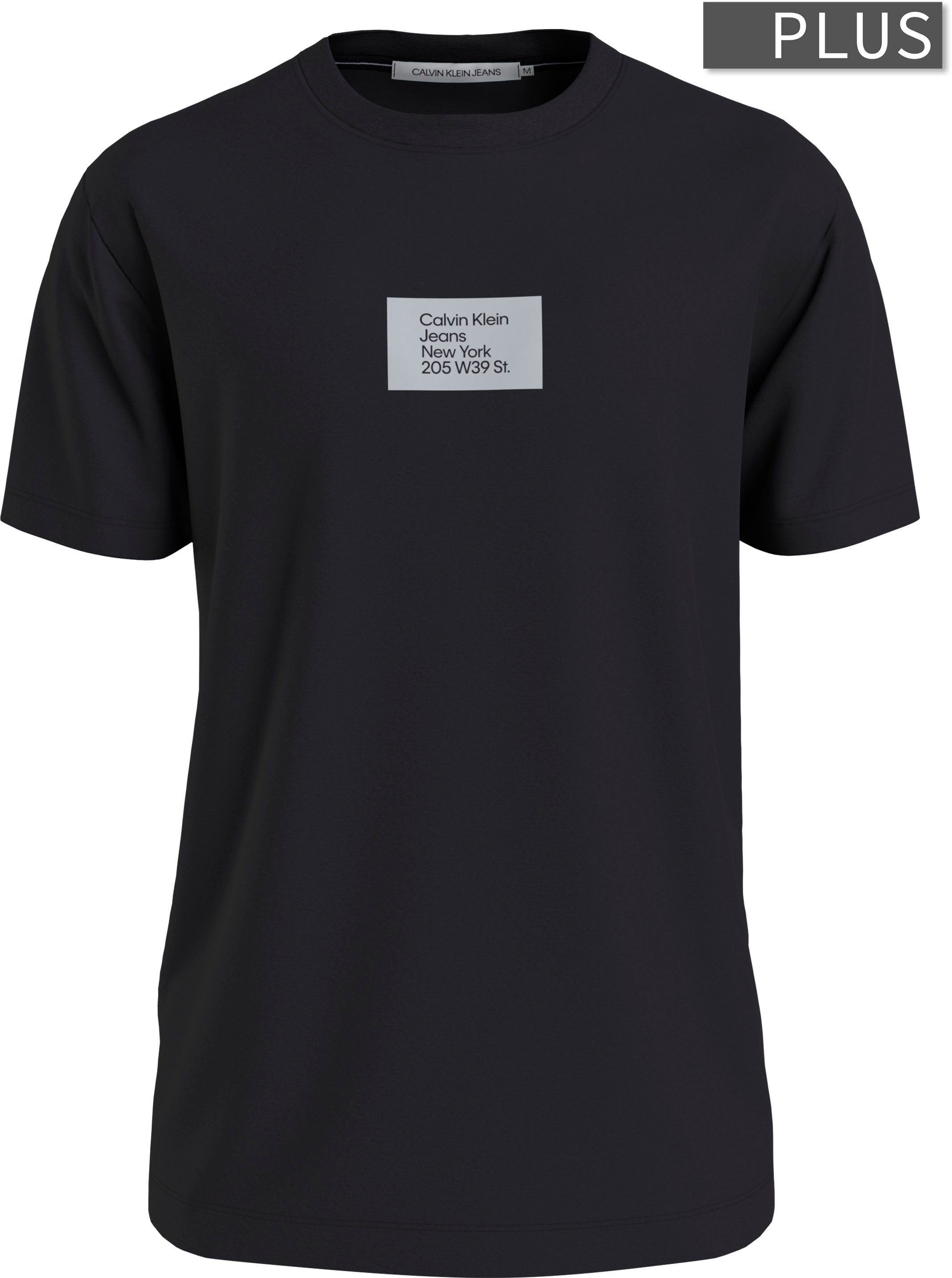 Aktuellste Calvin Klein Jeans Rundhalsauschnitt T-Shirt Plus schwarz mit