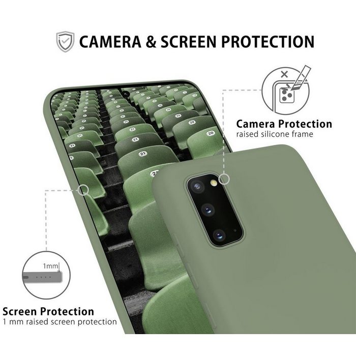 MyGadget Handyhülle Silikon Hülle für Samsung Galaxy S20 - robuste Schutzhülle TPU Case slim Silikonhülle Back Cover ultra kratzfest Handyhülle in Grün