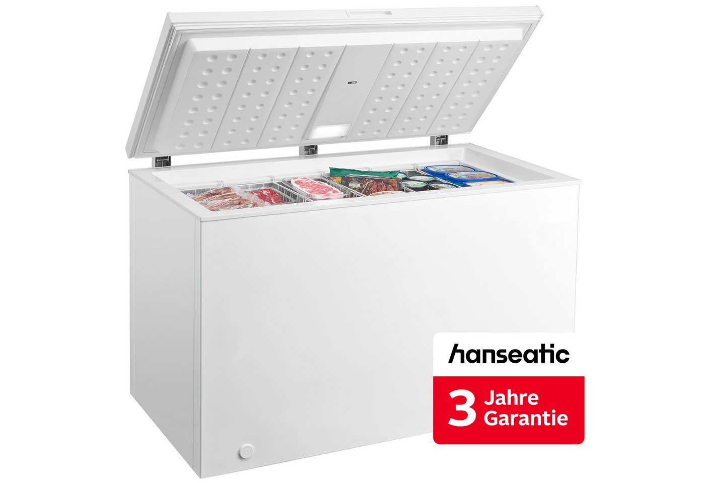 Hanseatic Gefriertruhe HGT128C, 128,5 cm breit, 300 l, inkl. 3 Jahre Herstellergarantie
